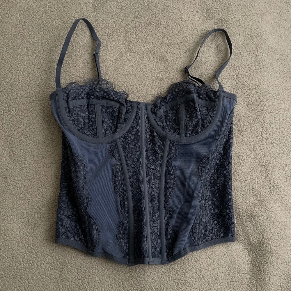Urban Outfitters Out From Under Corset Slate